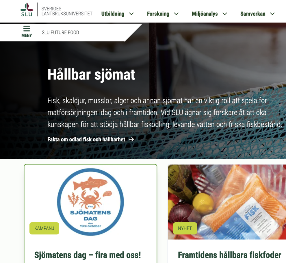 SLU-hemsida